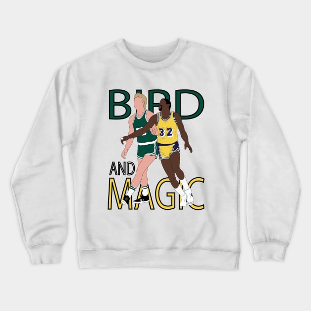 Larry Bird And Magic Johnson Crewneck Sweatshirt by rattraptees